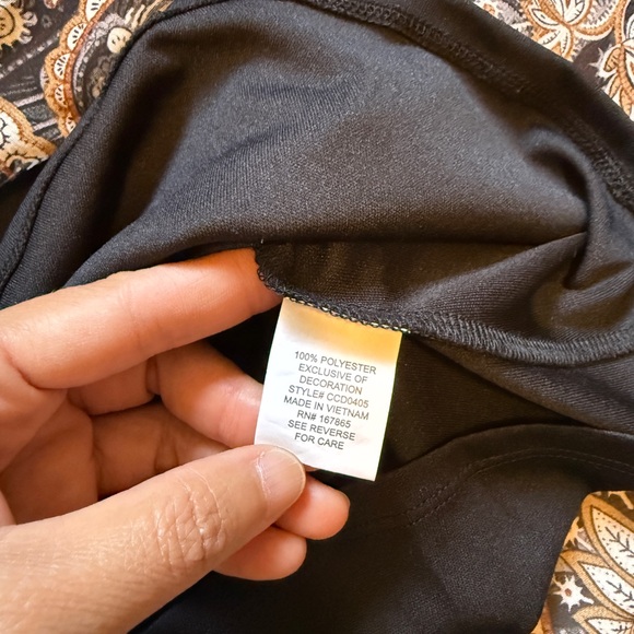 NY Collection Black and White Tiered Midi Dress- Size S - Picture 11 of 12